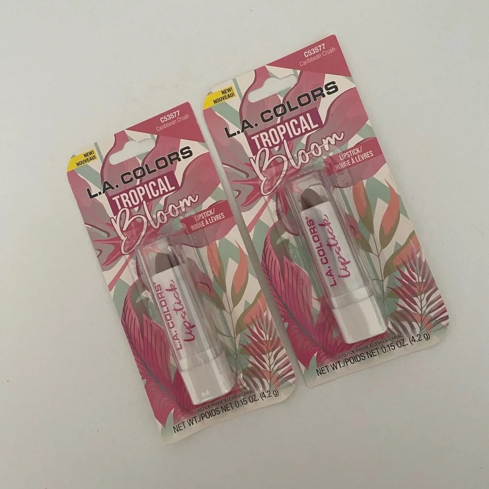 LA COLORS Tropical Bloom Lipstick Caribbean Crush C53577 Ltd. Edition 2 Sealed